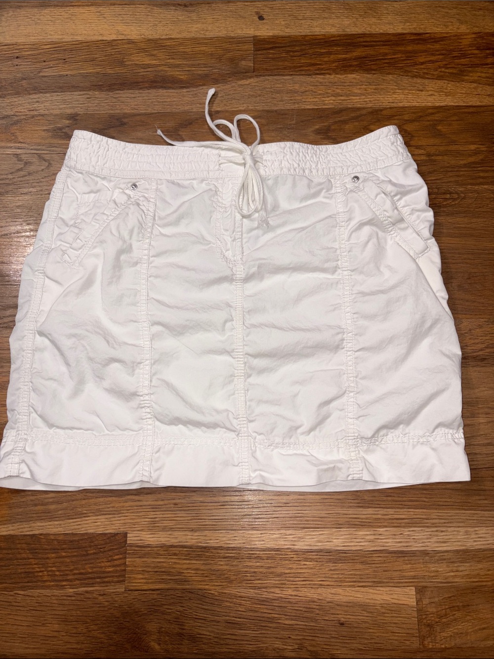 LOFT white cotton mini skirt